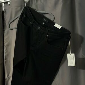 Black, high-rise skinny jeans